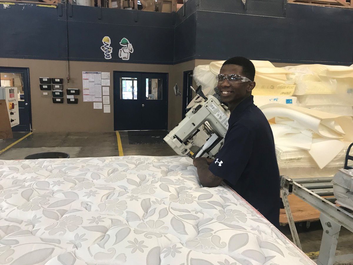 Original Mattress Get To Know The People Who Build Your Bed Since 17 Devonnta Has Become Our Lead Tape Edge Machine Operator He Enjoys Singing While He Works Keeping Original Mattress Get To Know The People Who Build Your Bed Since 17 Devonnta Has Become Our Lead Tape Edge Machine Operator He Enjoys Singing While He Works Keeping
