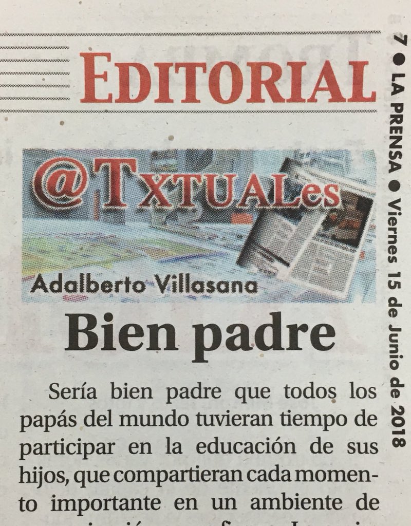 Villasana10's tweet photo. La sana convivencia padres e hijos regeneraría el tejido social en México #SeríaBienPadre la invitacióna leer #TXTUALes y #FelizDíaDelPadre Lee
https://t.co/RBLn1sL4Jd https://t.co/jkAyAz6AvZ