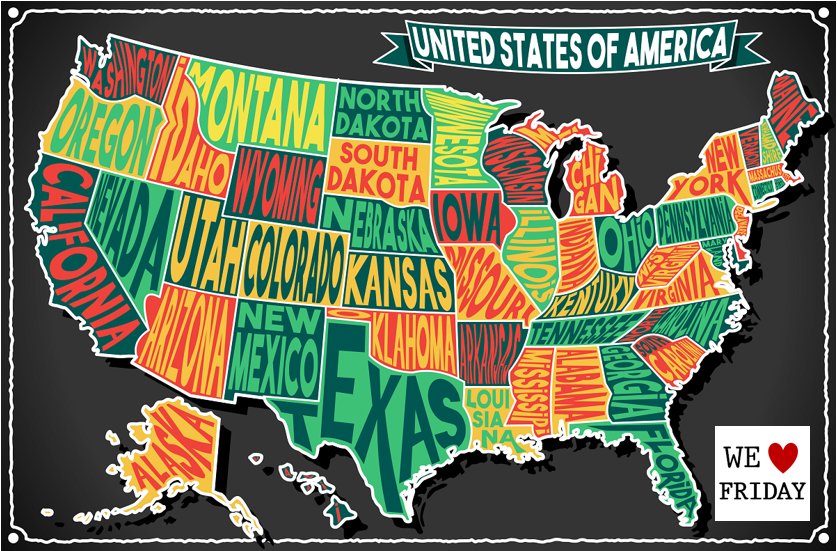 From sea to shining sea... Which states have you been to?  #WeLoveFriday #WeLoveFridays #FunFriday #TGIF
