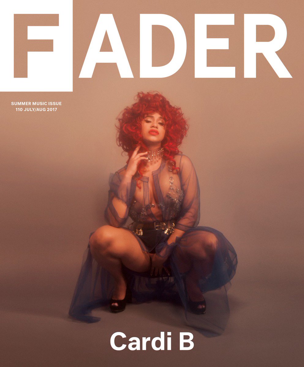 thefader's tweet photo. .@iamcardib's No.1 hit Bodak Yellow was released on this day last year 👠👑
On June 22nd, 2017, exactly one week after Bodak's release, we dropped her Summer Music cover ☀
Her FADER issues and posters are 30% off at the shop today with code: Bodak30
https://t.co/W3lQpTO7t2 https://t.co/Ar0cA1b4Er