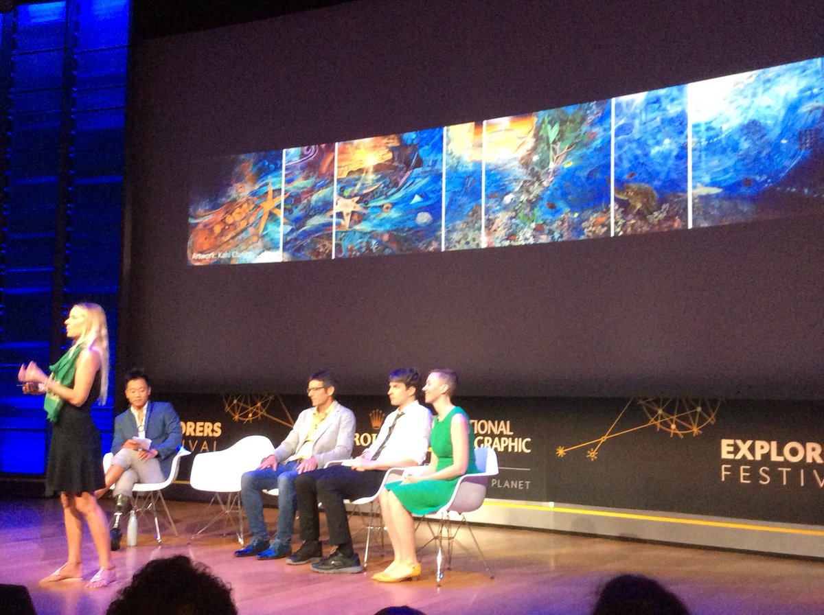 MrsJBurgin's tweet photo. With scuba diving we can only see so far. We need innovative solutions to see the deep sea. What’s dangerous about not knowing what is down there is that we don’t know to protect it & it could silently vanish.
Jonatha Giddens, Deep Ocean #DropCam
@InsideNatGeo #NatGeoFest https://t.co/6cgtoJ3UPh