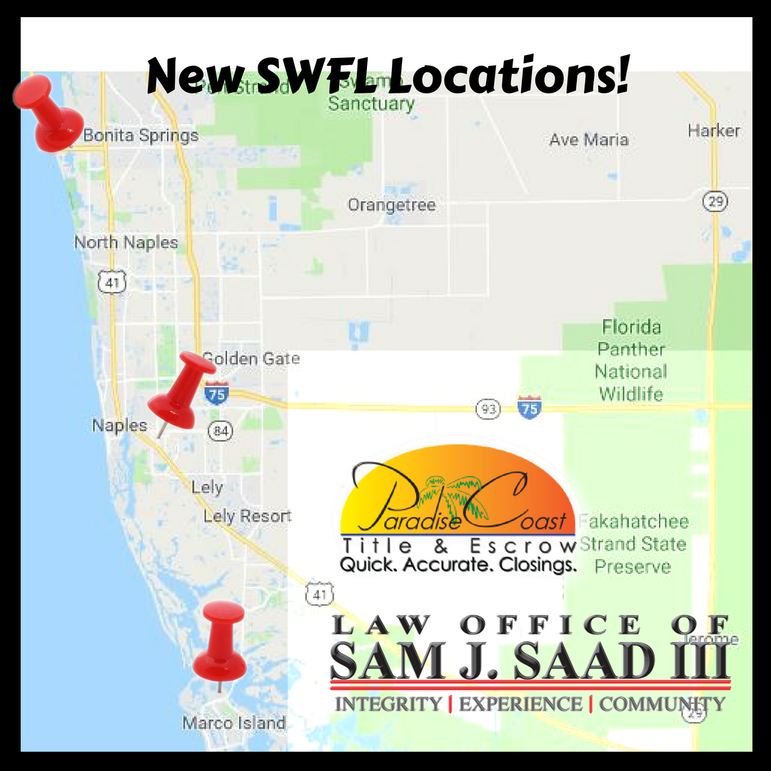 PCTitle's tweet photo. We now have three locations in SWFL to better serve you! #realestate #PCTE #SamSaad3 #realtors #SWFL #naplesFlorida #LoveFL #buyers #mortgage #TitleInsurance #homebuying https://t.co/qXMZ51HPYm https://t.co/SrlB2Pwjtg