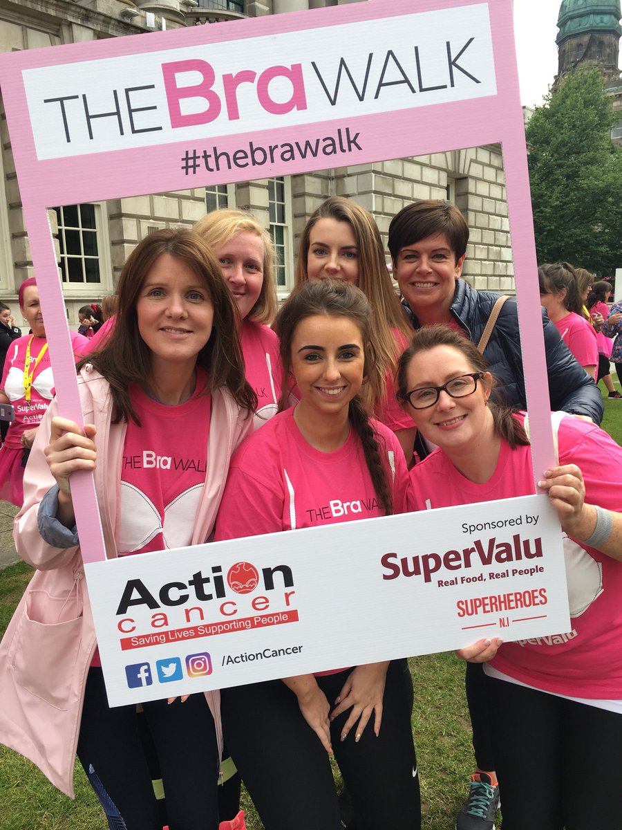 Hegarty’s SuperValu Fintona staff proud to take part and support ActionCancer Bra Walk