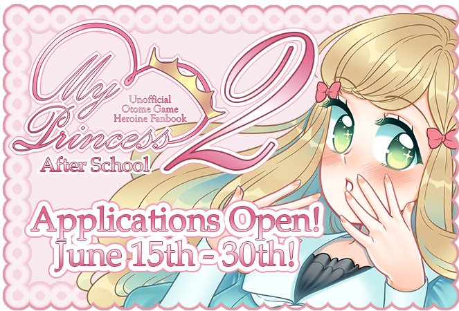 [RT's Appreciated]
Artist Apps for the My Princess, Otome Game Heroine, Fan Zine V.2  are officially open.
Application: docs.google.com/forms/d/e/1FAI…
F.A.Q./ Informational Doc: docs.google.com/document/d/1u5… 
@ZineAppCalls @Zine_RT @rturzine