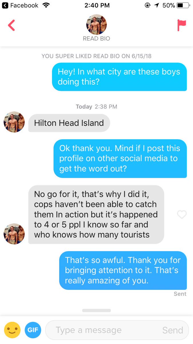 PSA: GIRLS IN HILTON HEAD ISLAND: watch out for these boys. Daniel and Blake have been date raping girls in HHI on the beach and have yet to be caught. PLEASE be careful matching with them on tinder or seeing them in public.