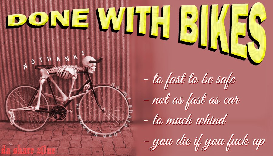 IM' JUST GOING TO WALK EVERY WHERE NOW. AND THE CHAIN CAME OFF MINE AND GOT GREESE ON MY HANDS SO FUCK IT  https://t.co/Qtp3PuUDXE -ADMIN