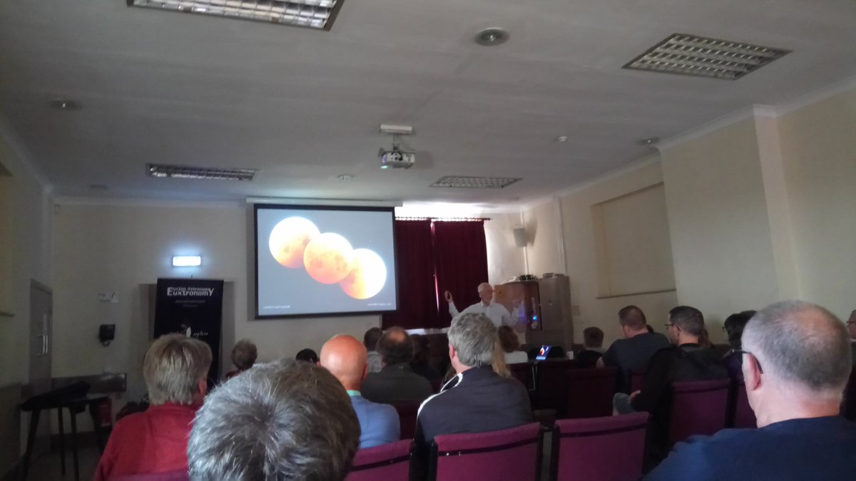 euxtronomy's tweet photo. Professor Don Kurtz speaking now at Euxtronomy about lunar eclipses and the moon https://t.co/GCByJl4KW9