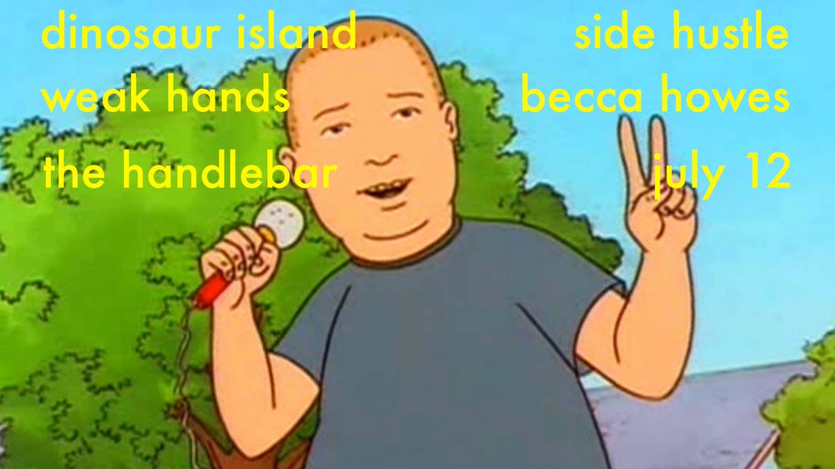We have an amazing indie rock/post-punk show coming up in mid-July! Dinosaur Island, Side Hustle, <a href="/weakhandsband/">Weak Hands</a>, and Becca Howes is a lineup you should very much not miss. facebook.com/events/2010153…