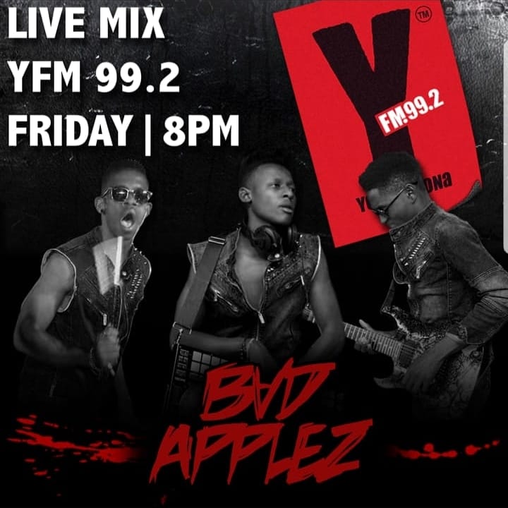 #BadApplez the band live on <a href="/Yfm/">Y</a> Fiiiiiiire Mix!!! So flipin hoooot!