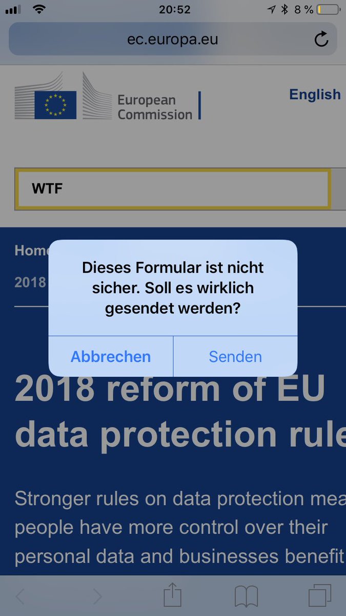 lars_gerckens's tweet image. Well done Europe! #gdprfail 🤣