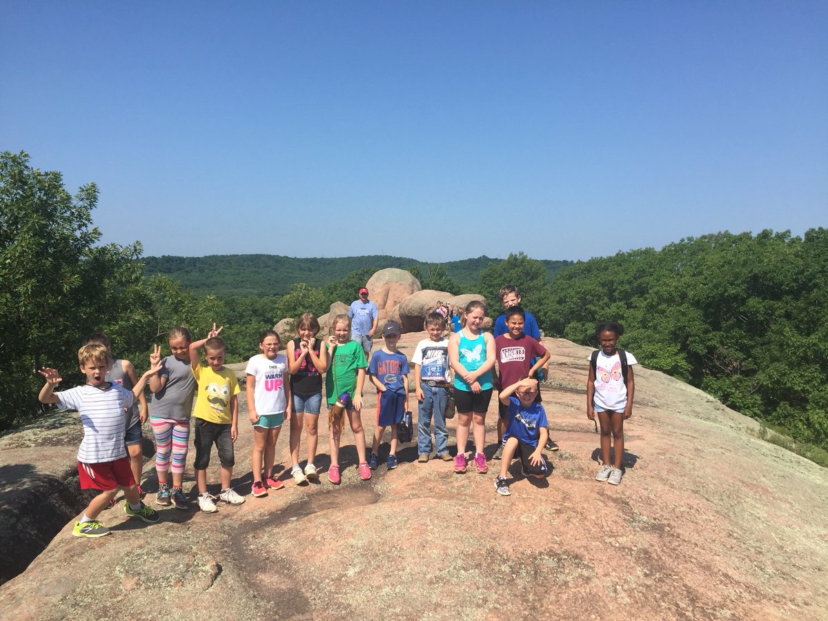 sross1967's tweet photo. 3rd grade Summer Learning Academy had a great time at Elephant Rocks today. @Knights_PAGES @KnightsR7 https://t.co/GmVN7L1iOW