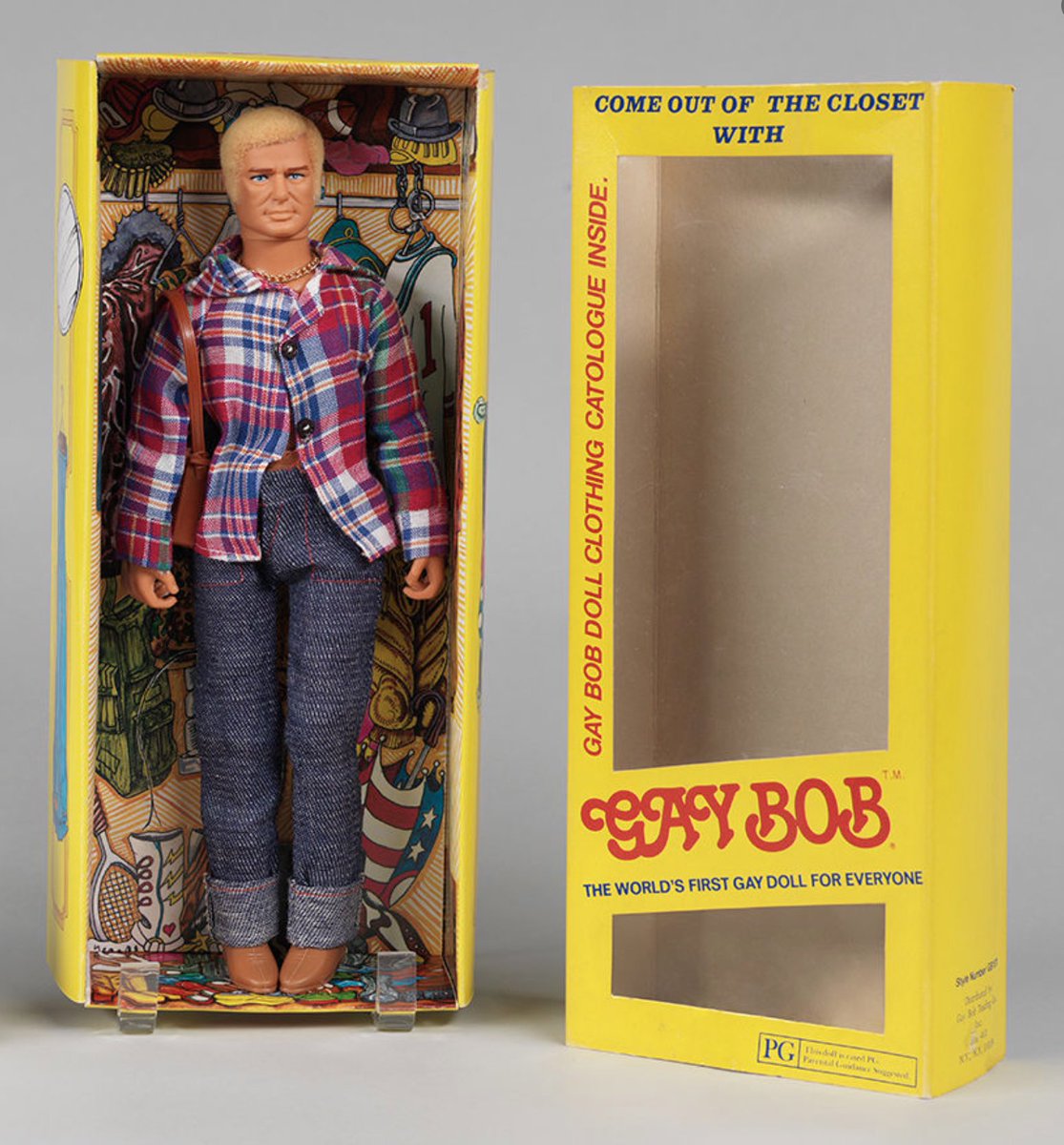 MuseumofCityNY's tweet photo. Have you met Gay Bob?

Designed by Harvey Rosenberg to look like “a cross btwn Paul Newman and Robert Redford” in 1977, he is part of our collection! #Pride2018 https://t.co/0dmA0EhAIb