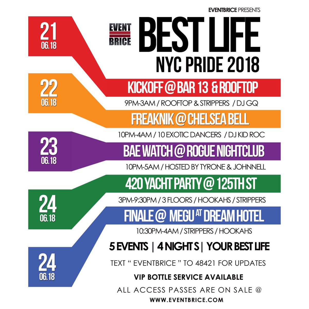 DH__Events's tweet photo. #EventBrice Proudly Presents
#NYCPride2018: June 21-June 24
5 Events | 4 Nights | Your Best Life
ALL ACCESS PASSES
ARE ON SALE NOW
@ https://t.co/nOZFk9y9eq https://t.co/MG8EB1iw2e