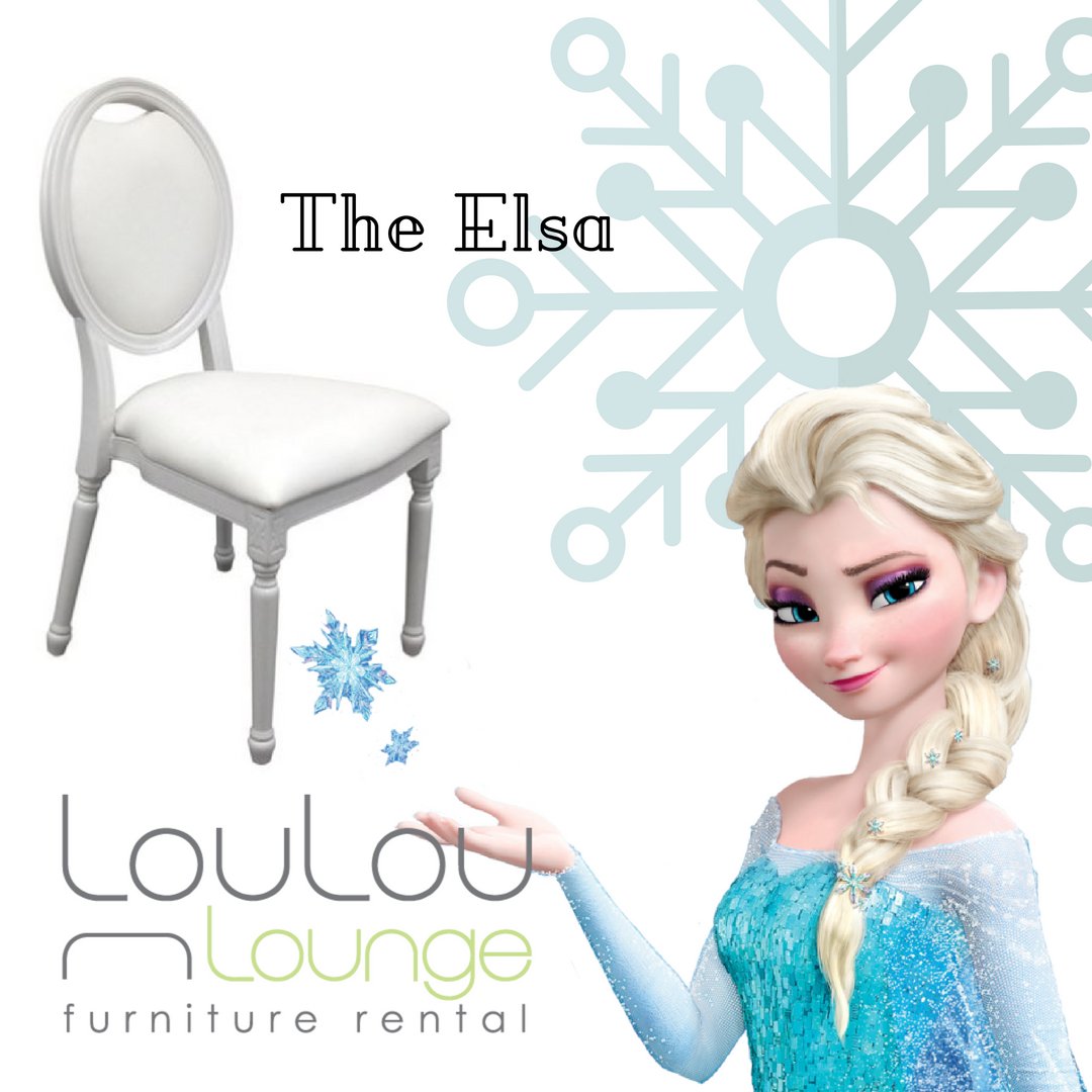 "Let it go! Let it go! Can't Hold it back anymore!" 🎶 The LouLou team is thrilled to present our new Chair "The Elsa" Very versatile and elegan, The Elsa is NOW available in our collection! #events #FeatureFriday #New #EventDecor