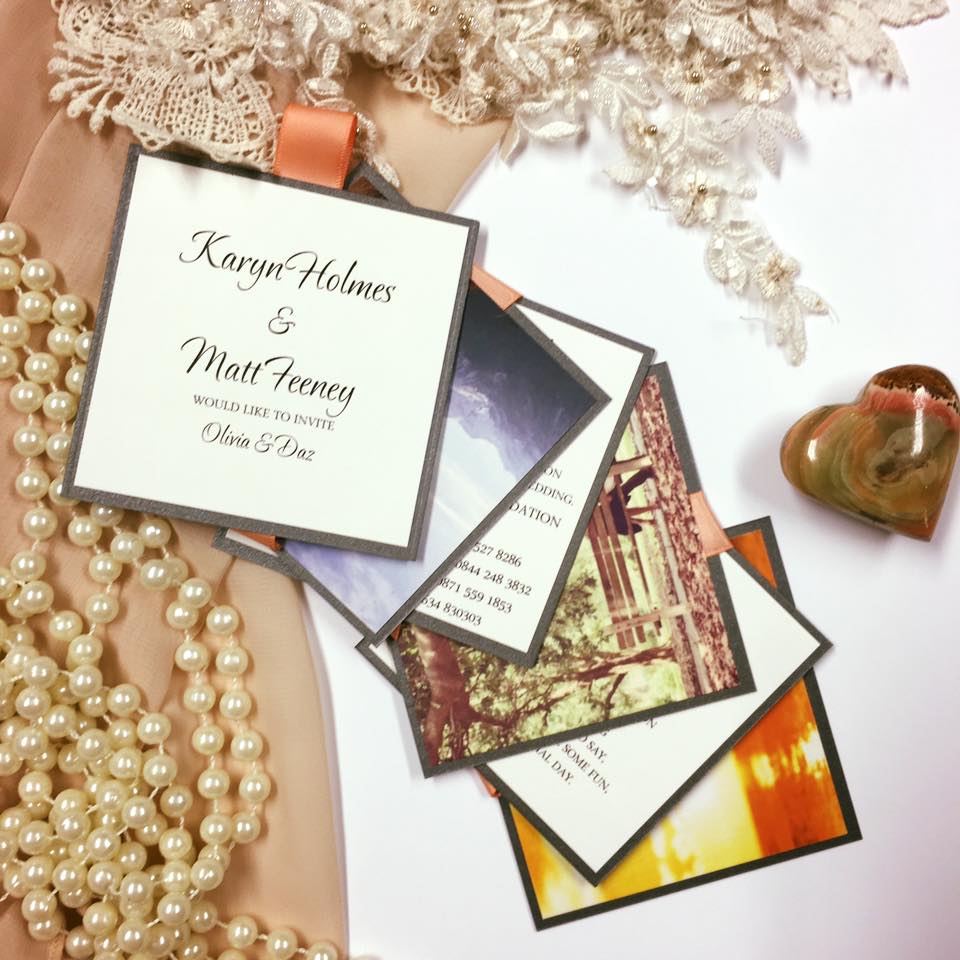 Add a personal touch by including snippets of your life together as part of your invitations 😍