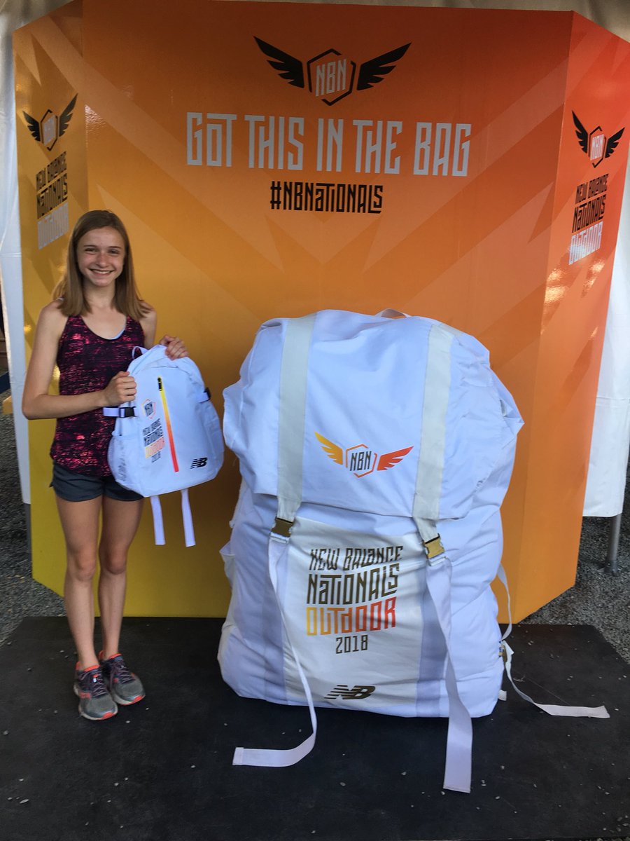 MohonRunner's tweet photo. Itโs all about fast running... and of course THE BAG! #WeRFam #NBNationals @MohonSports @LieshaSherman @CoachSherman10 https://t.co/5bnsD3Uf4N