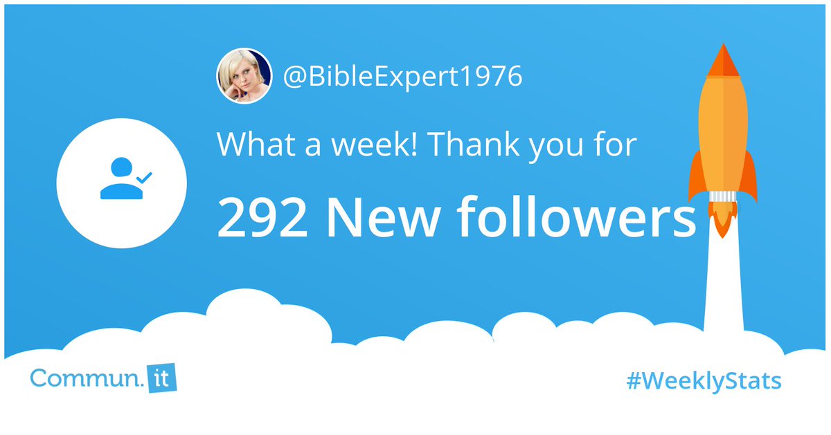 My week on Twitter: 292 New Followers, 4 Replies & 1 Retweets #TopMembers #Thanks - 🚀Twitter growth with commun.it/grow-your-foll…