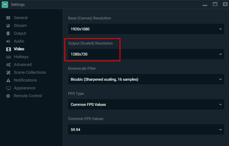 تويتر \ Streamlabs على تويتر: "@AtroGaming5 Hi there! Your resolution is  set by going to Settings > Video in Streamlabs OBS. The output (scaled)  resolution is the field to change to adjust