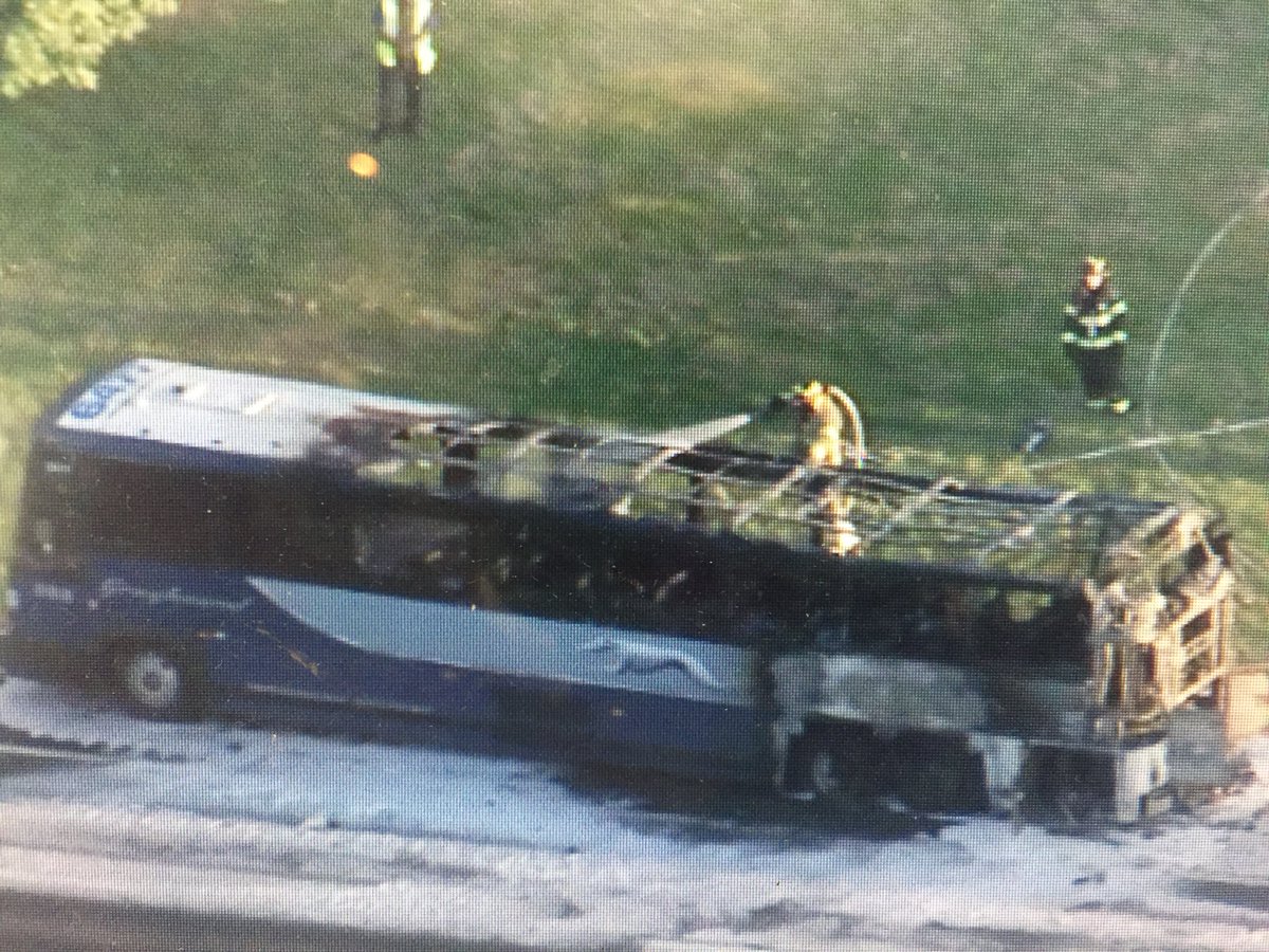 51 people survived this greyhound bus fire on the jersey turnpike..but it was horrifying..they tell their stories on action news at 6