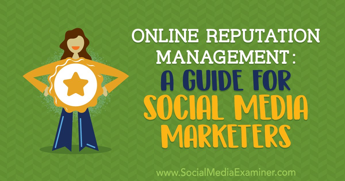 emfriesen's tweet photo. #OnlineReputationManagement: A #Guide for #SocialMedia #marketers
by #SameerSomal via @SMExaminer
https://t.co/rZ8Dti4m3i https://t.co/Z8nkGLypNx