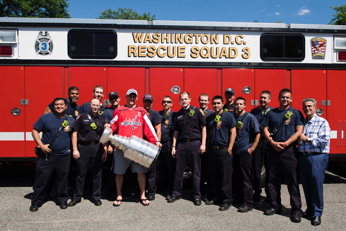 Capitals's tweet photo. We seriously can never do enough to thank our First Responders here in the DMV. #StanleyCup #ALLCAPS https://t.co/N2yrCLrpby