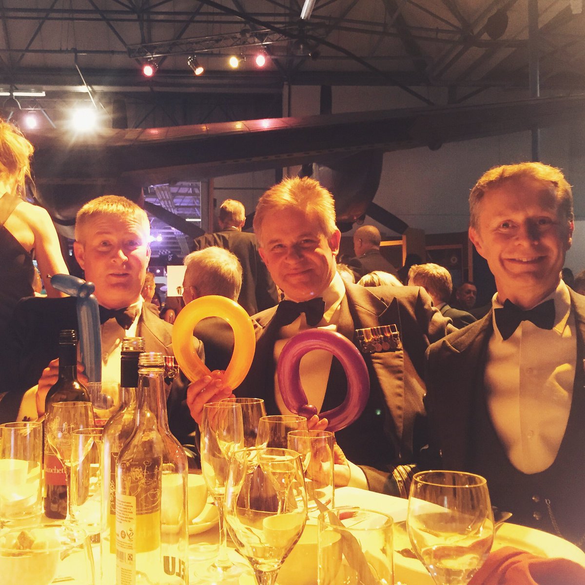 BobskyK's tweet photo. Table 4 at the @JonEggingTrust fundraising dinner making #RAF100 inspiring https://t.co/a2l61pm1lr
