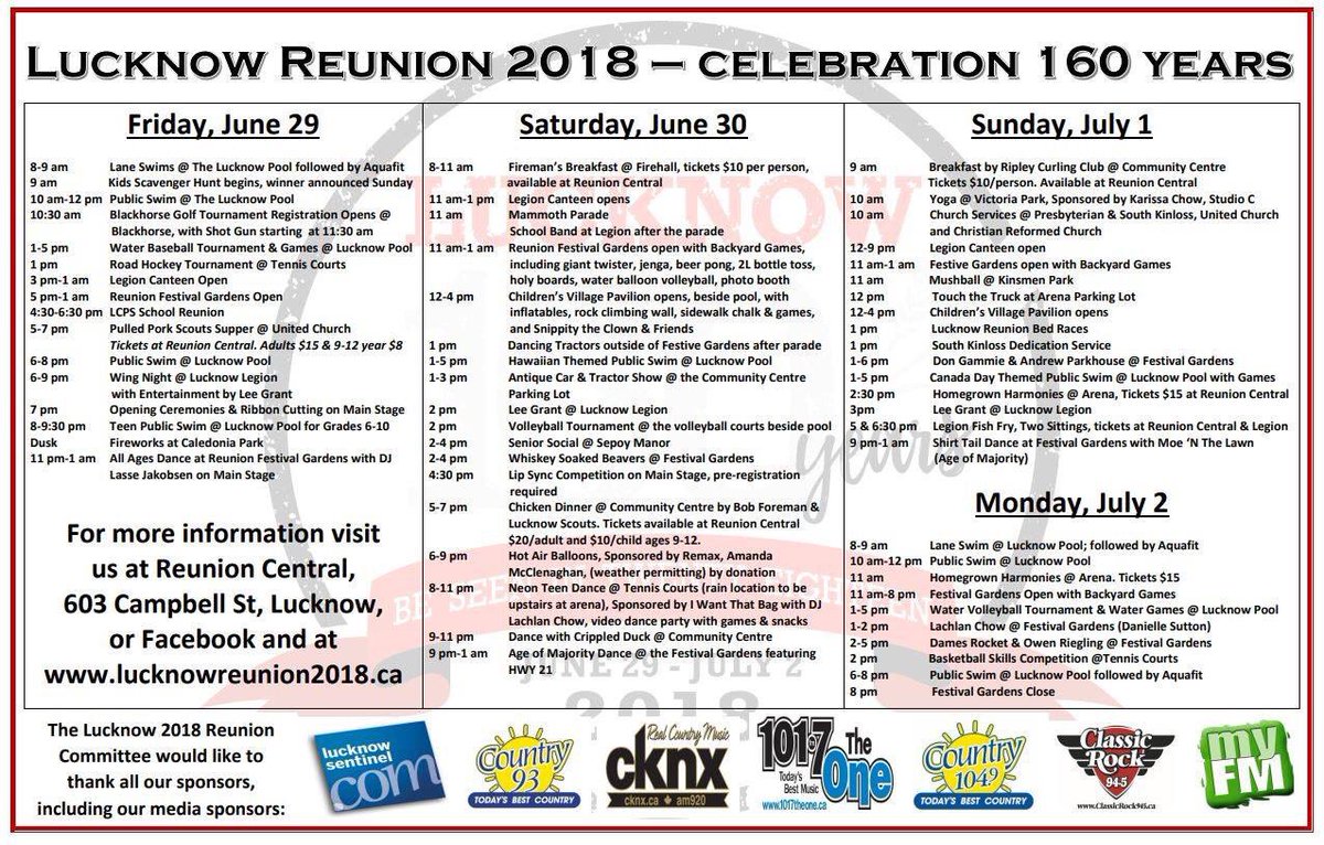 LucknowReunion's tweet photo. It’s finally here! Check out all the amazing things planned for #Lucknow160 in our Official Brochure &amp;Events Poster! These will be available to pick up at Reunion Central and Local Businesses!🎉❤️👍🏼
Brochure: 
https://t.co/2pHkQ7D3HD
Event List Poster 
https://t.co/oaPY4pWUhA https://t.co/PpDY92UlvY