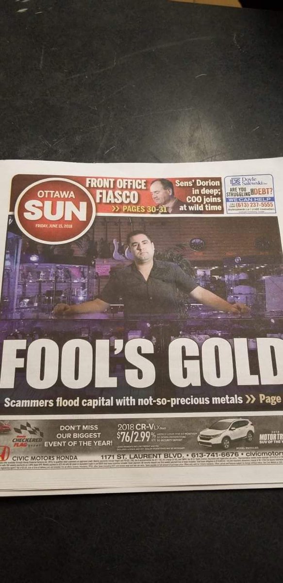 You might recognize a familiar face if you saw the <a href="/ottawasuncom/">Ottawa Sun</a> today #leadsinger #Bryngthestyng #Stynger