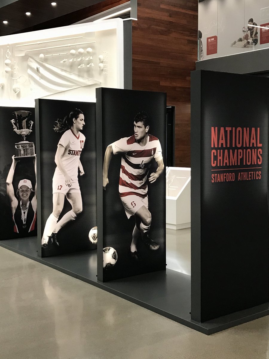 1westhamfan's tweet photo. Two of my 🌲⚽️ favorites, @TomasHilliard and @sunshine_sully, figure prominently in @GoStanford’s new Hall of Champions, repping their respective  2017 @StanfordMSoccer and @StanfordWSoccer National Championship teams. https://t.co/dggIsEDqp0