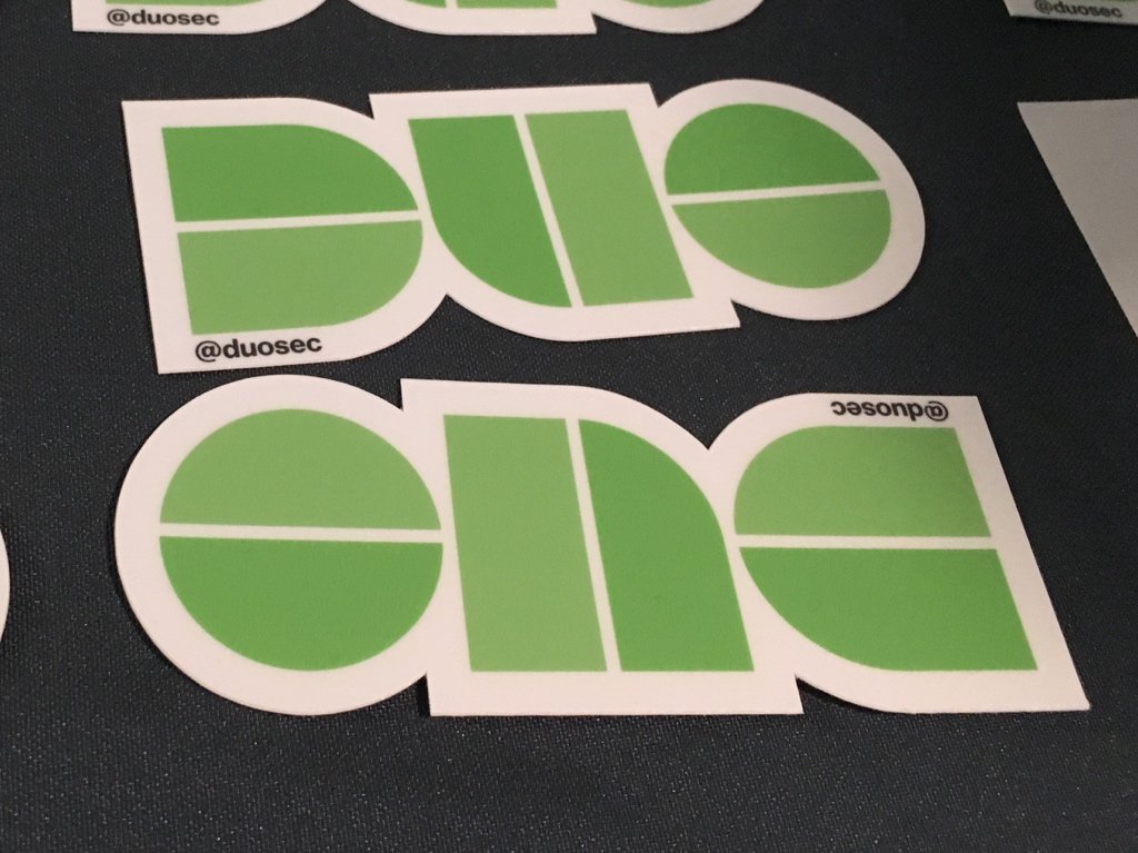 britain's tweet image. When you realize the @duosec logo upside down reads &quot;ONE&quot;  #A2TechTrek