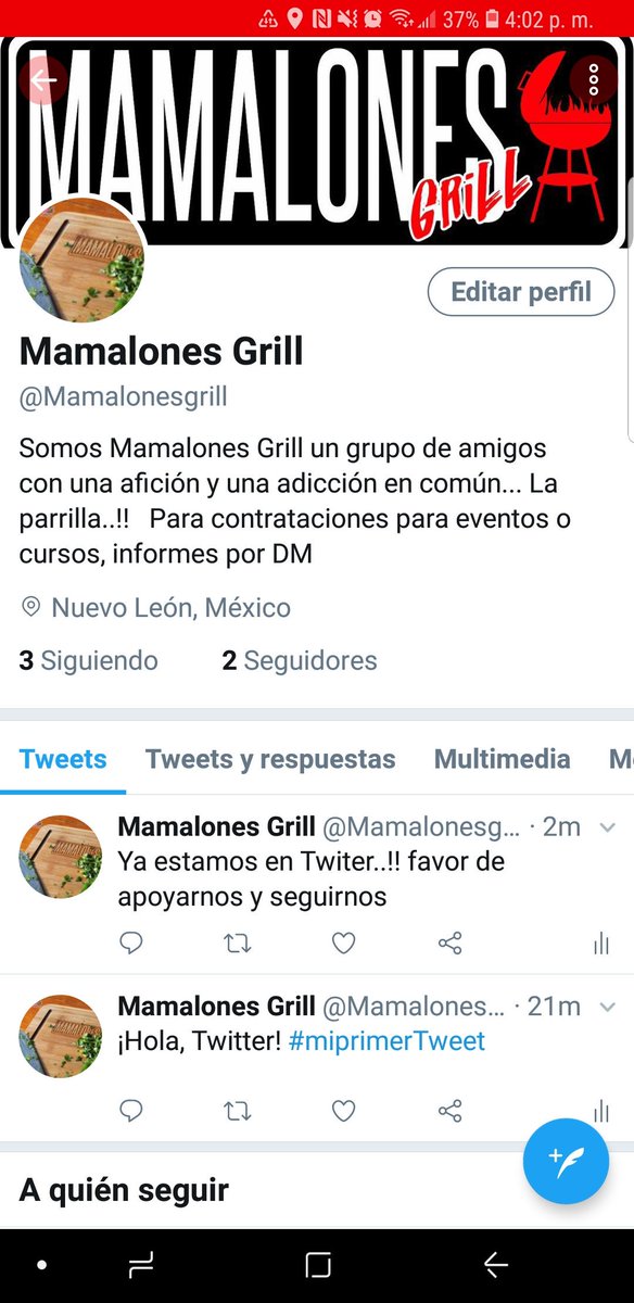 Mamalonesgrill's tweet photo. Amigos ya estamos en Twiter, nos pueden buscar como @Mamalonesgrill 😀 https://t.co/Z0FVYVL5gn