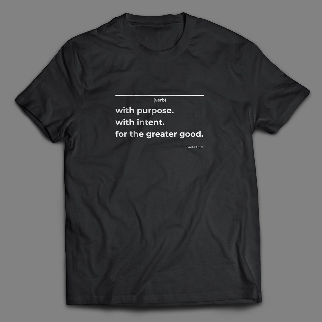 GRAPHEKInc's tweet photo. Who's ready for the weekend?! While you're busy thinking about your weekend plans, remember to stop by our booth #BOOTH25 at @AssnMediaPub #AMP2018 for a chance to win one of our sweet mad libs tees! What's your purpose? What drives you? We want to know! https://t.co/oeaGJqmslg