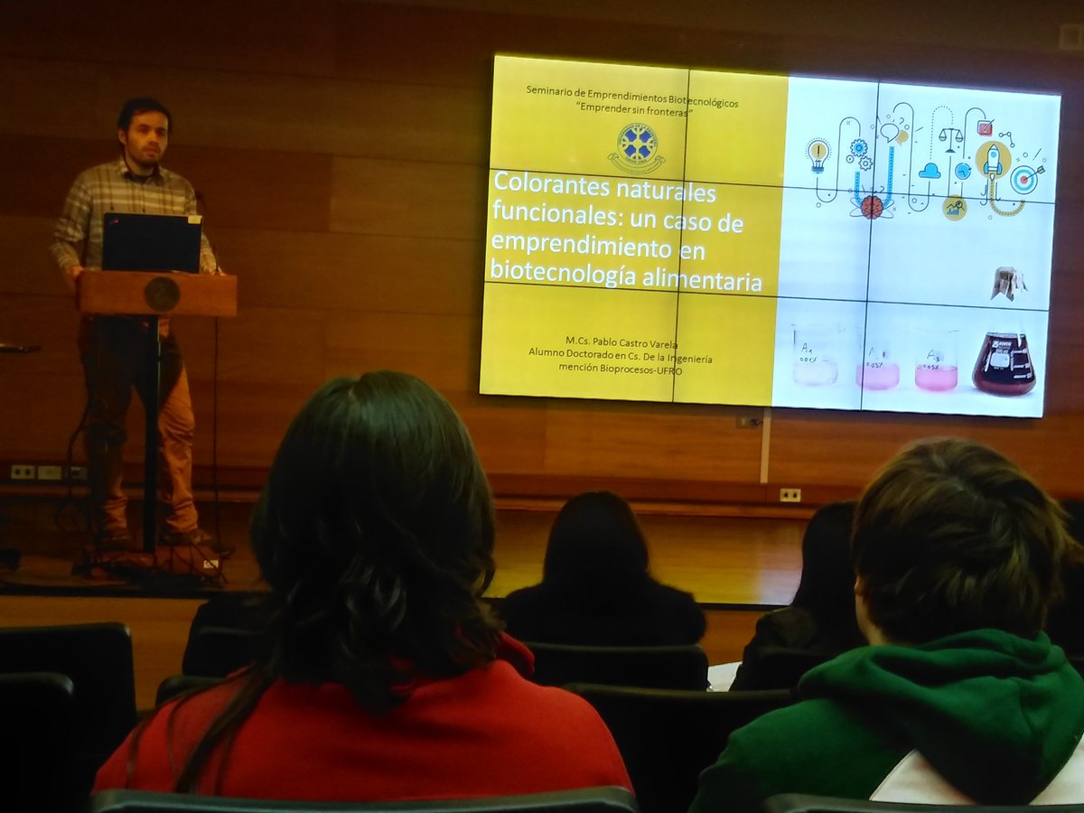 Pab_Castro's tweet photo. Seminario de emprendimientos biotecnologicos.
Compartiendo experiencias emprendedoras de base científico tecnológicas. 💡💪🔬😉 #UFRO #biotecnologiadealimentos #ANEIB https://t.co/z63CK8T3Cn