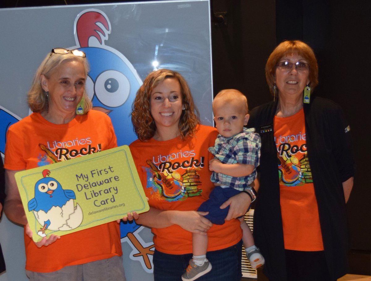 DELibraries's tweet photo. Thank you to Delaware's First Lady Tracey Quillen Carney for kicking off the Summer Library Challenge and the #MyFirstLibraryCardDE campaign at the Route 9 Library this morning. #NetDE #GetaLibraryCardDE https://t.co/Aropw8vQLj @NCCDE @DEDeptState https://t.co/NhH1R0sMPw