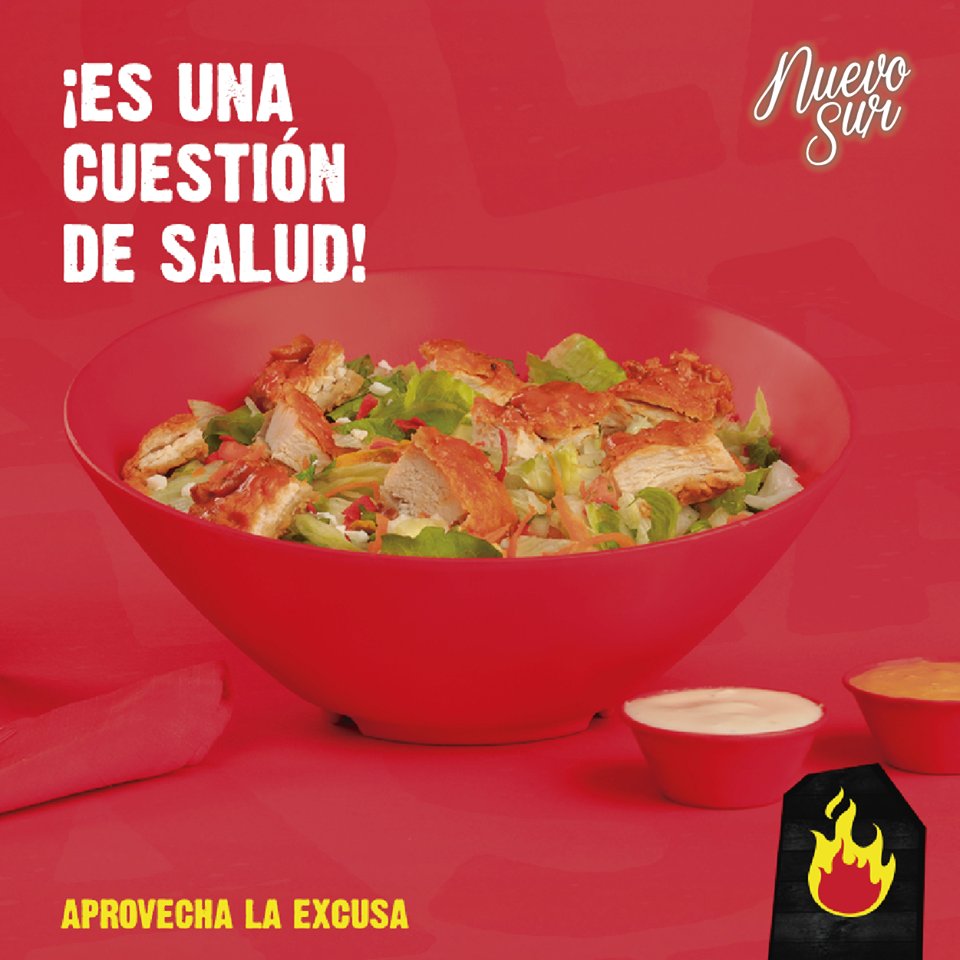 Por si te hacían falta pretextos para venir por tu Pocho Salad. No te hagas, ya te toca una ensaladita. #LasAlitas #NuevoSur #CentroComercial