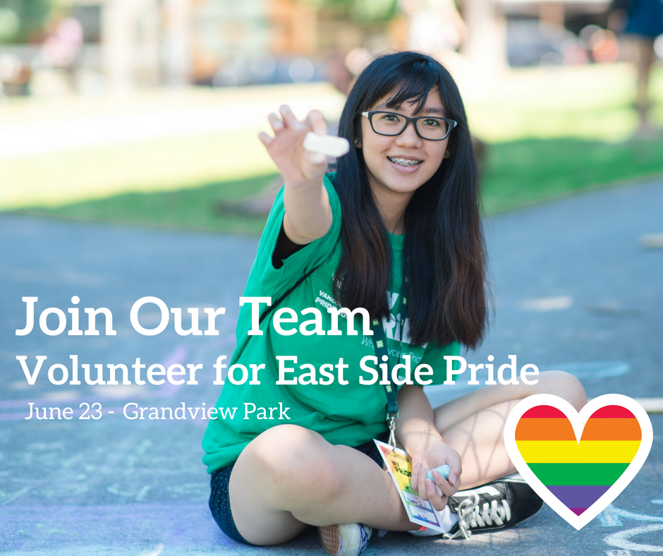 vancouverpride's tweet photo. If you’re looking to help your communities and have fun this June 23rd, look no further. Volunteers are needed for our upcoming event, #EastSidePride!

Sign up at: https://t.co/Z4MVVx5aJ9 
Feel free to email us at volunteercoordinator@vancouverpride.ca! https://t.co/9xZIE6k1pr