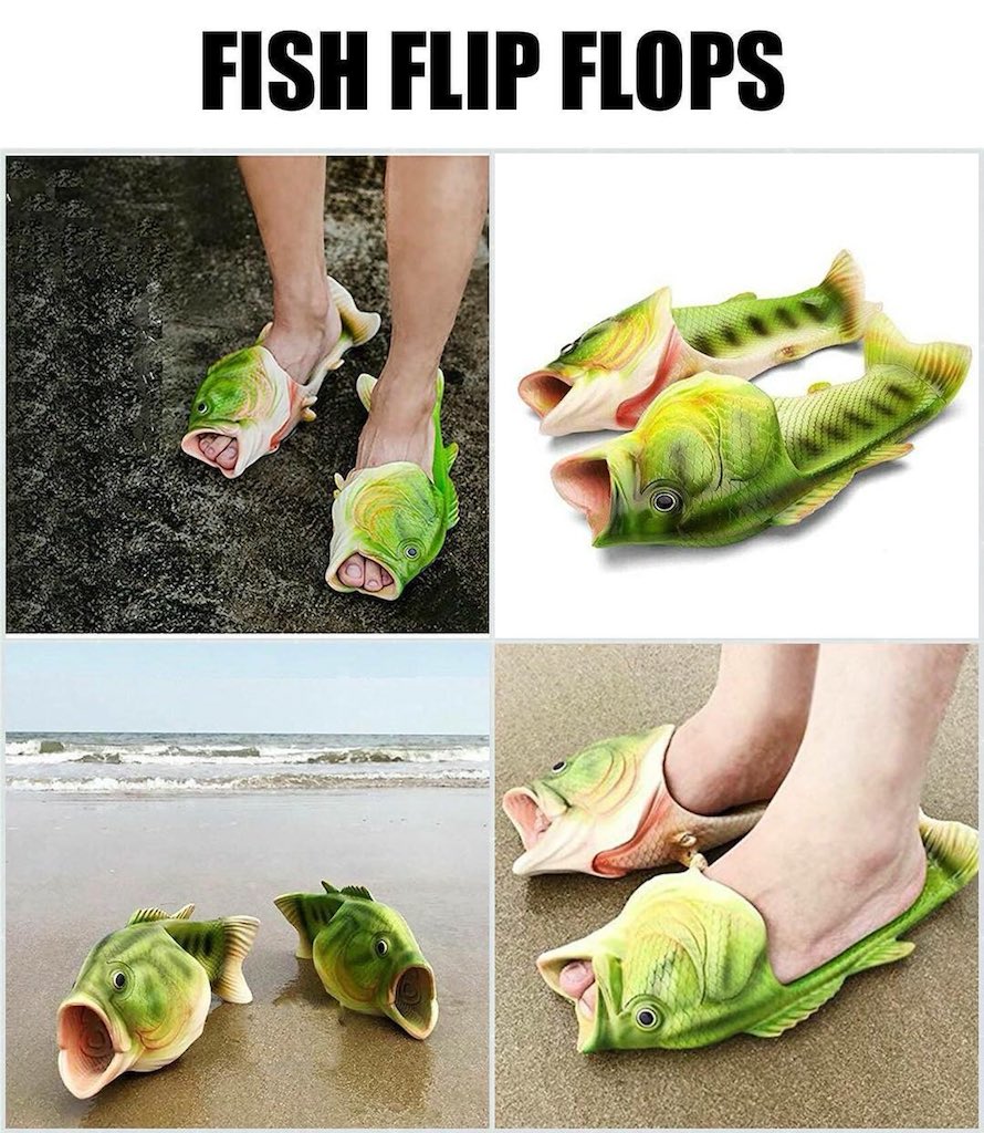 TimeToTwice999's tweet photo. Lol so cute but funny stupid...perfect for the beach pool or party, really eye-catching! #FiveStoresCity #summerstyle #beachlife #party #gagift #friday #fathersday #fathersdaygifts #fishflipflops #flipflops #slideshoes #slidesandals https://t.co/Gwreu2SimP