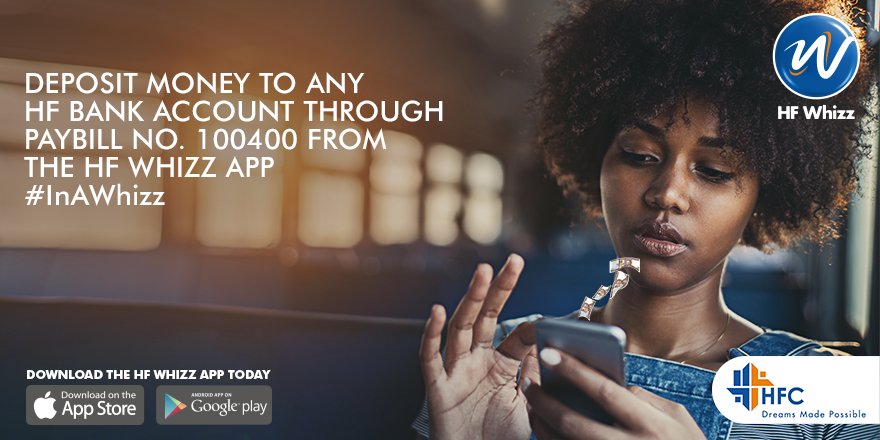 hfc_kenya's tweet image. Instead of kuenda kwa bank after kuhustle, use the HF Whizz App to deposit your days earnings into your account through paybill no. 100400. Send money for free from your HF account to another HF account. #FastBanking #InAWhizz
For help, contact 0800721400.