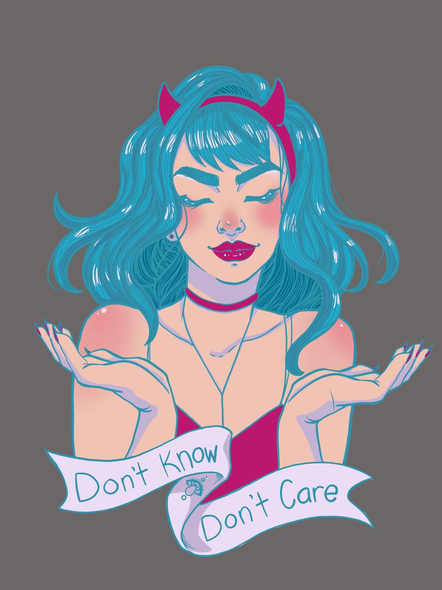 She_Saw_Rain's tweet photo. White/Gray Background
“Don’t Know, Don’t Care”

Experimenting is fun, but I definitely feel more in my element with line. 

#art #drawing #illistration #color #lineart #digitalart #portrait https://t.co/ZNRin361Su