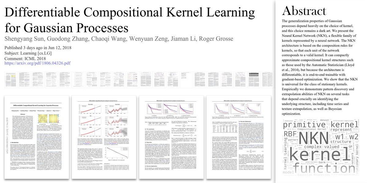 arxivtrends's tweet photo. 🤖 Differentiable Compositional Kernel Learning for Gaussian Processes
✍️ Shengyang Sun et al.
🔗 https://t.co/eOK4keMWfm
🔊 Tweeted by @RogerGrosse et al.
#Learning#MachineLearning #ICML #csLG #statML https://t.co/fWFgx4en3n
