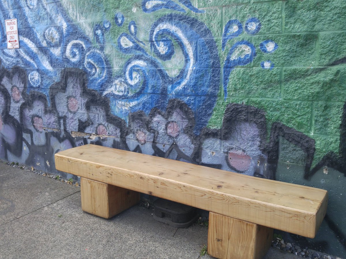 eastsideupcycle's tweet photo. This sweet bench made from #upcycled wood. Father and son project. #repurpose #repair #reclaim #eastvan https://t.co/2DOPdX2Sl2