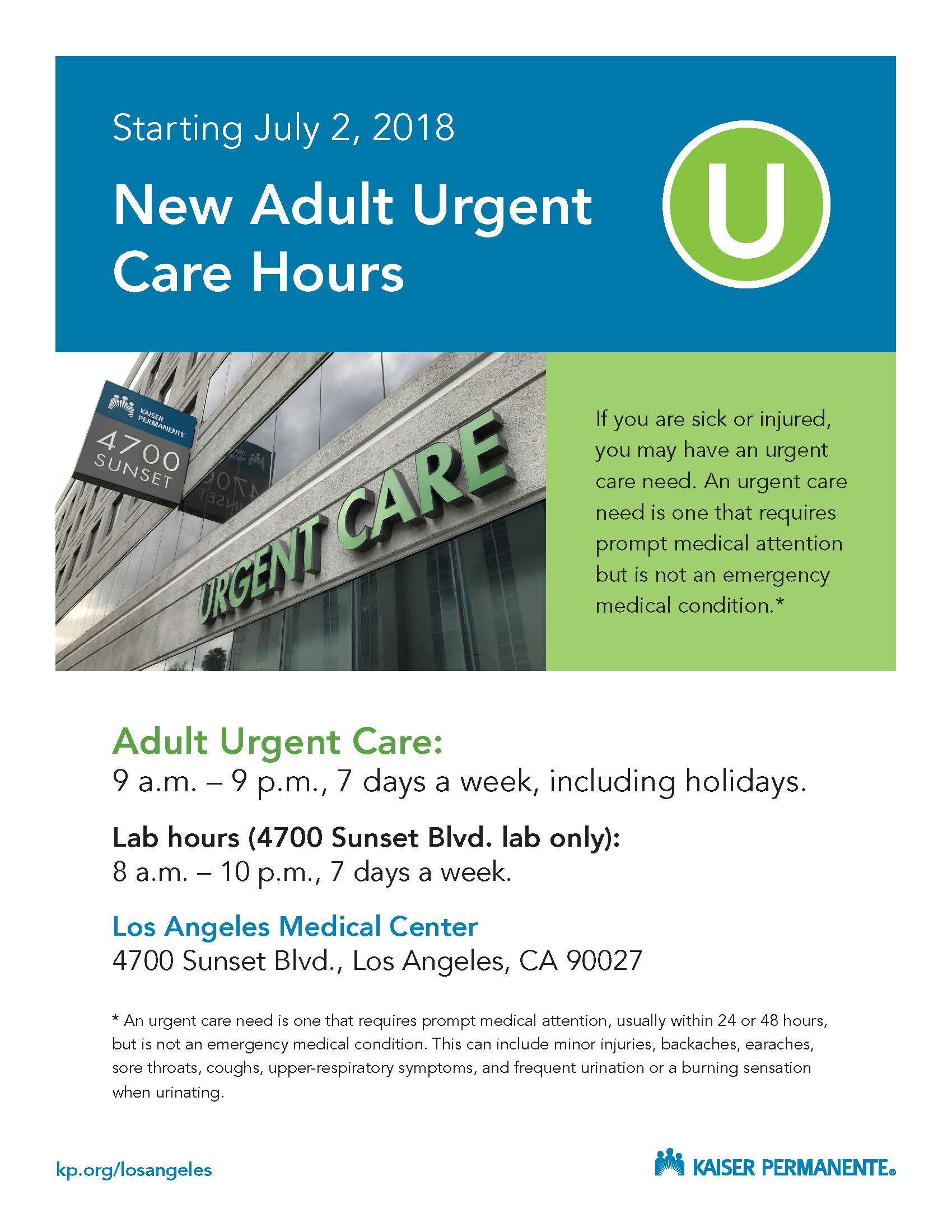 Kaiser permanente hours deals