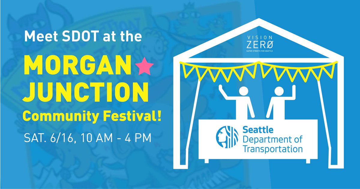 seattledot's tweet photo. SEE YOU ON SATURDAY!
What are you doing this Saturday? You should meet us at the #MorganJunction Community Festival! We'll be there to share updates on projects happening in & around Morgan Junction & #WestSeattle. See you there! #VisionZero
RSVP | https://t.co/ftskQ0lUfv https://t.co/fv0gnvesV4