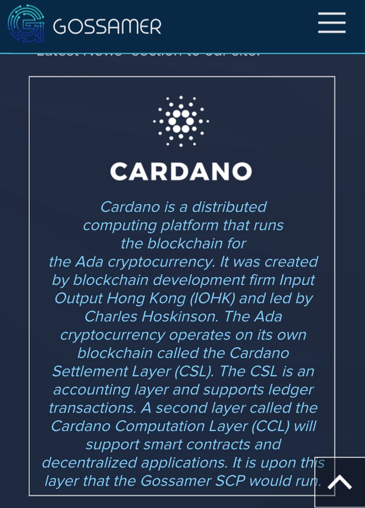 potponsmerchant's tweet photo. WOW WOW 

Have you heard the news about our buddies over at @GossamerHub 

They are working with Cardano on there WIFI for everyone project. 

Their #GOS which is trading on https://t.co/xVG7OfoDWL should skyrocket when this news gets out. #cryptocurrencynews #cryptotrading #coin https://t.co/GxVuCVcWk9