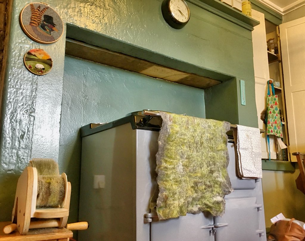 laithafarm's tweet photo. It’s been a constant cycle of washing, carding, felting and drying I forgot how much I love the process #onewool https://t.co/uRIi6qjyjY