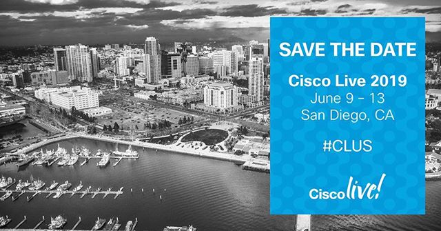 CiscoLive's tweet photo. The countdown for #CLUS 2019 in San Diego is ON! RT if you will be there! https://t.co/z23TrSc3vk