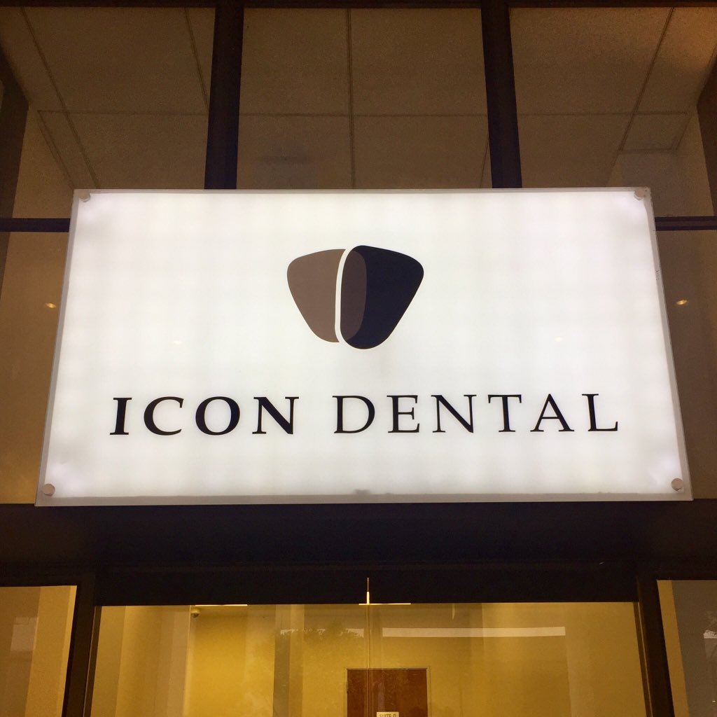 JohnKovacevich's tweet photo. “Welcome to Icon Dental. Do you want your teeth to be black or dark gray?” #badlogos https://t.co/buI4srVABX