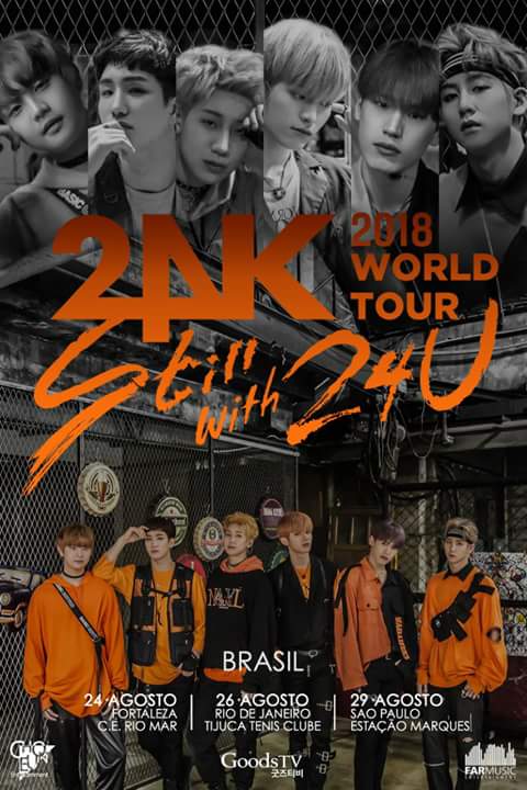 choeun_intbr's tweet photo. O 24K retornará ao Brasil para poder encontrar suas fãs e mostrar seu poder com Bonnie N Clyde! 
O grupo visitará em sua tour as cidades: Fortaleza, Rio de Janeiro e São Paulo. 
As vendas começam no dia 19/06, às 14h00!
Mais informações na segunda-feira! https://t.co/4XUDWF2uCC