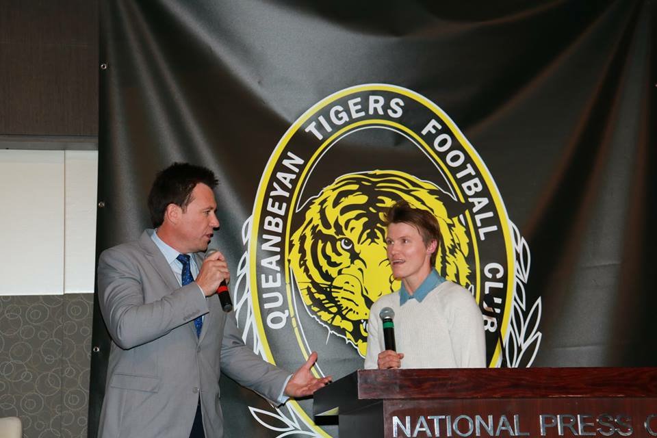 Troy_Gray's tweet photo. Great fun in the nations capital last night. Hosted an event at the National Press Club of Australia in #Canberra. Sharing the stage with comedian/actor @PeterRowsthorn was a highlight, as was the chance to give away a car to one of the attendees 
@QbeyanTigers #host #mc #keynote https://t.co/LnvIxkrpk2