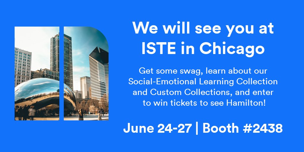 Don't throw away your shot to win tickets to Hamilton at #ISTE18! We have 50 pairs of tickets to <a href="/HamiltonMusical/">Hamilton</a> in Chicago we'll be giving away. Make plans now to stop by our booth for your chance to win!